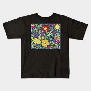 Brightly Colored Flowers for fans of Brilliant Colors Kids T-Shirt